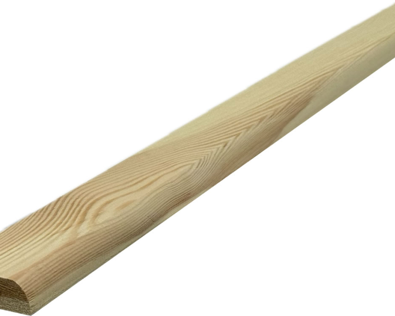 Próg sosnowy bezsęczny, łączony po szerokości, lity